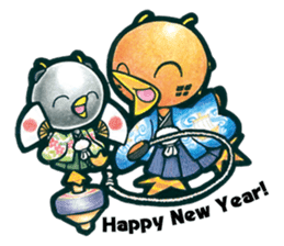 Birds of character "Nindori" sticker #4891146