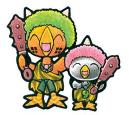 Birds of character "Nindori" sticker #4891147