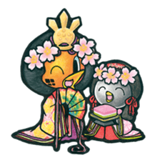 Birds of character "Nindori" sticker #4891148