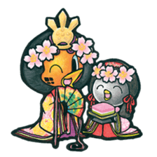 Birds of character "Nindori" sticker #4891148