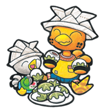 Birds of character "Nindori" sticker #4891149