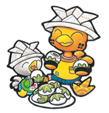 Birds of character "Nindori" sticker #4891149