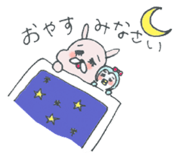 Madam bunny&baby penguin. sticker #4891212