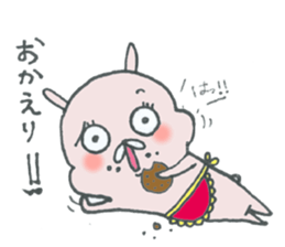 Madam bunny&baby penguin. sticker #4891214