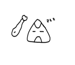 Rice Ball Samurai sticker #4892447