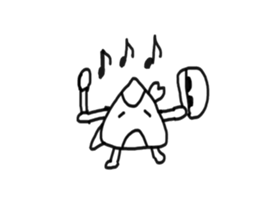 Rice Ball Samurai sticker #4892448