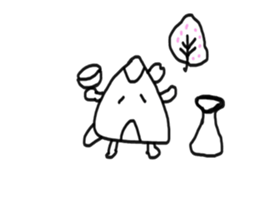 Rice Ball Samurai sticker #4892452