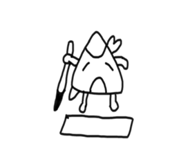 Rice Ball Samurai sticker #4892467