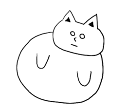 Fatty cat! sticker #4893390