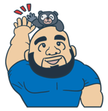 Mr Bear Head sticker #4894307