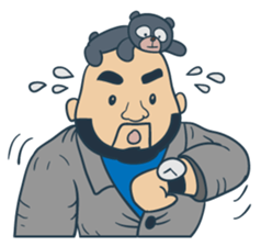 Mr Bear Head sticker #4894318