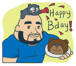 Mr Bear Head sticker #4894331