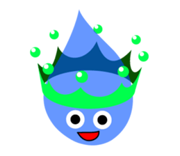Water droplets and milk crown sticker #4895896