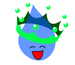 Water droplets and milk crown sticker #4895897