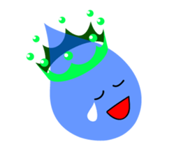 Water droplets and milk crown sticker #4895898