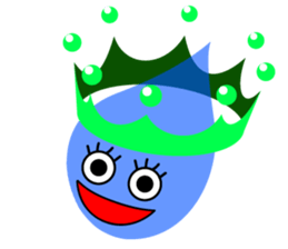 Water droplets and milk crown sticker #4895899