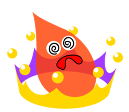 Water droplets and milk crown sticker #4895905