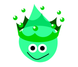 Water droplets and milk crown sticker #4895908
