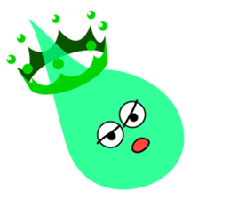 Water droplets and milk crown sticker #4895909