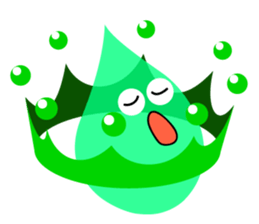 Water droplets and milk crown sticker #4895910