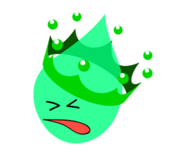 Water droplets and milk crown sticker #4895911