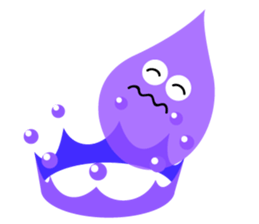 Water droplets and milk crown sticker #4895913
