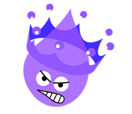 Water droplets and milk crown sticker #4895915