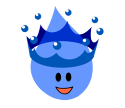 Water droplets and milk crown sticker #4895916