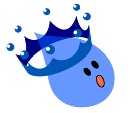 Water droplets and milk crown sticker #4895917