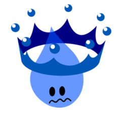 Water droplets and milk crown sticker #4895918