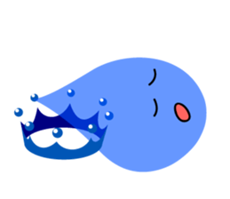 Water droplets and milk crown sticker #4895919