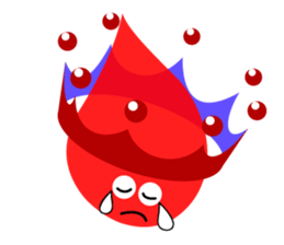 Water droplets and milk crown sticker #4895922
