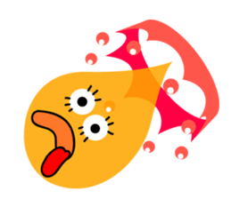 Water droplets and milk crown sticker #4895927