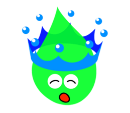 Water droplets and milk crown sticker #4895928