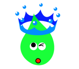 Water droplets and milk crown sticker #4895929