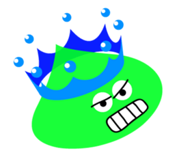 Water droplets and milk crown sticker #4895930