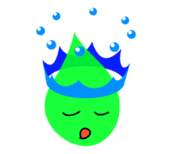 Water droplets and milk crown sticker #4895931