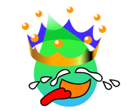 Water droplets and milk crown sticker #4895932