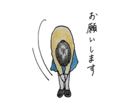 She with glasses. sticker #4896106