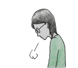 She with glasses. sticker #4896132