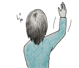 She with glasses. sticker #4896135