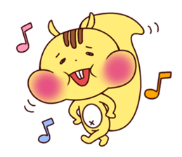 The plump squirrel sticker #4897001