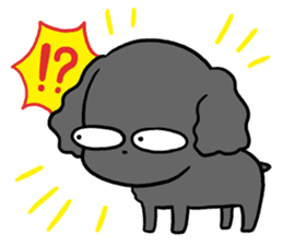 Black toy poodle "Konbu" sticker #4898689