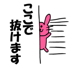 Group talk with pink rabbit sticker #4899452