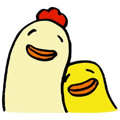 Parent and child of a chicken