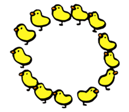 Parent and child of a chicken sticker #4900447