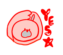 The white bear which can be used sticker #4900637