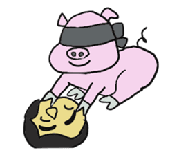 Calm Boar and excitable Pig sticker #4901057