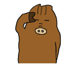 Calm Boar and excitable Pig sticker #4901061