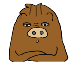 Calm Boar and excitable Pig sticker #4901065